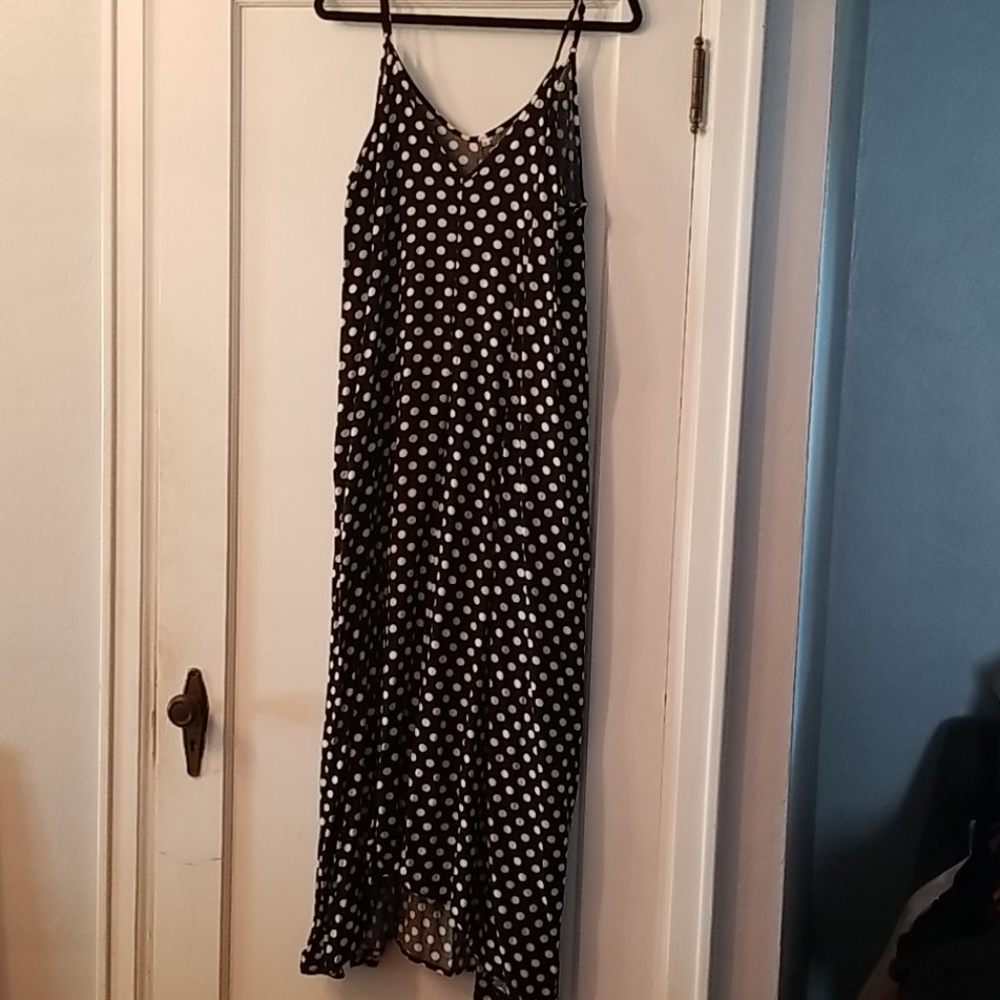 polka dot maxi dress